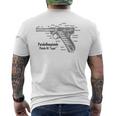 ルガーピストル Ww2 ドイツ軍 P08 断面図 メンズTシャツ バックプリント
