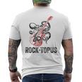レトロ オクトパス クラーケン ギターを弾く Rock-Topus ギタリスト メンズTシャツ バックプリント