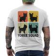 レトロ シルホーエット ヨーキー スクワッド ヨークシャーテリア ヨーキー 犬 メンズTシャツ バックプリント