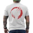 レトロな武士道 武士 日本のサムライデザイン メンズTシャツ バックプリント