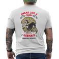 レトロカンクン メキシコ おもしろパーティー ピンナップ マーメイド カレッジブレイク メンズTシャツ バックプリント