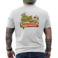 レトロダイナーサインアート ヘンリーのハンバーガー メンズTシャツ バックプリント