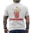 レトロポップコーン メンズTシャツ バックプリント