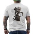 ワヤン インドネシア文化 人形 部族 メンズTシャツ バックプリント
