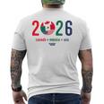 ワールドカップ2026開催国サッカーデザイン メンズTシャツ バックプリント