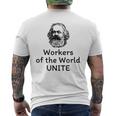 世界労働者たち団結 共産主義マニフェスト カール・マルクス メンズTシャツ バックプリント