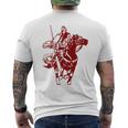 中国三国志将 関羽 関雲昌 メンズTシャツ バックプリント