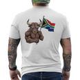 南アフリカ 国旗 南アフリカのルーツ メンズTシャツ バックプリント
