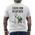 庭師、植物 メンズTシャツ バックプリント