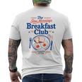 朝食クラブ スローモーニング ブランチ 恋人 卵 トースト メンズTシャツ バックプリント