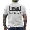 楽しい囚人または刑務所の囚人番号 ハロウィンコスチューム メンズTシャツ バックプリント