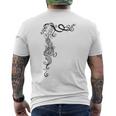 気まぐれな人魚 メンズTシャツ バックプリント