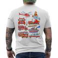 消防車 消防士 消防士 消防車 消防車 男の子 メンズTシャツ バックプリント