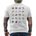 深海魚図鑑2_白文字 メンズTシャツ バックプリント