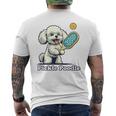犬 遊び ピックルボール マルチーズ プードル 面白い ピクルスプードル メンズTシャツ バックプリント