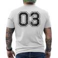 番号03 メンズTシャツ バックプリント