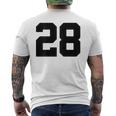 番号28 背面 スポーツチームジャージ番号 メンズTシャツ バックプリント