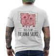 眠っている豚が大好きな豚のパジャマ。 メンズTシャツ バックプリント