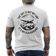 空は私の限界ではない 飛行機デザイン メンズTシャツ バックプリント