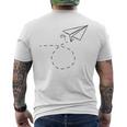 紙飛行機フライtシャツ折り紙折り紙パイロット メンズTシャツ バックプリント
