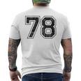 背中に78番。 メンズTシャツ バックプリント