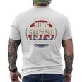 裏面 ヴィンテージ 53 誕生日 デコレーション メンズ 53歳 1973 53歳 メンズTシャツ バックプリント