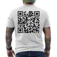 裏面面白いqr Fck You Code 中指言葉 メンズTシャツ バックプリント