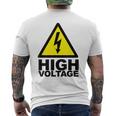 電気技師 高電圧 メンズTシャツ バックプリント