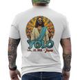 面白いキリスト復活祭の日イエス メンズTシャツ バックプリント