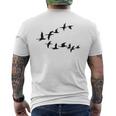 飛ぶ鳥の群れ 長袖tシャツ メンズTシャツ バックプリント