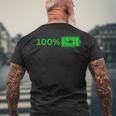 100バッテリー – 100バッテリー I おもしろい 高エネルギーパーセント メンズTシャツ バックプリント 高齢者への贈り物