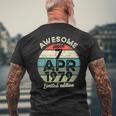 1979年4月7日 45歳の誕生日 45歳 2024年 誕生日 メンズTシャツ バックプリント 高齢者への贈り物