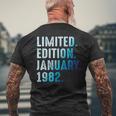 1982年1月 1982年誕生日1982年限定版 メンズTシャツ バックプリント 高齢者への贈り物