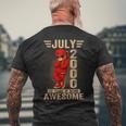 2000年7月26日誕生日メンズレディース素晴らしいテディベア。 メンズTシャツ バックプリント 高齢者への贈り物