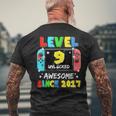 2017年以降、レベル9のロック解除済みゲーム9歳の誕生日。 メンズTシャツ バックプリント 高齢者への贈り物