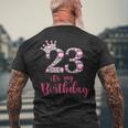 23 It's My Birthday 23歳の誕生日 23歳の誕生日 メンズTシャツ バックプリント 高齢者への贈り物
