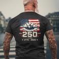 250Th Anniversary Usa Patriotic 250 Years American 4Th July メンズTシャツ バックプリント 高齢者への贈り物