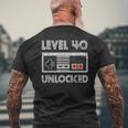40歳の誕生日ギフト レベル40 メンズTシャツ バックプリント 高齢者への贈り物