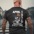 50Th Birthday Legends April 1976Intage 50 Years Old メンズTシャツ バックプリント 高齢者への贈り物