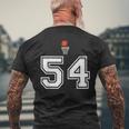 54 番 バスケットボールスタイル ヴィンテージホワイト メンズTシャツ バックプリント 高齢者への贈り物