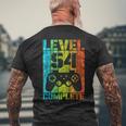 54º Cumpleaños Hombre Gamer Nivel Completo 54 Años Camiseta Hombre Estampado Espalda Regalos para ancianos