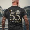 55 It's My Birthday、It's My 55Th Birthday、55歳 メンズTシャツ バックプリント 高齢者への贈り物