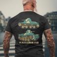 95式ハ号 日本のww2軽戦車図 メンズTシャツ バックプリント 高齢者への贈り物