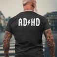 AdHd Adhd。 メンズTシャツ バックプリント 高齢者への贈り物