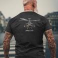 Ah-64 アパッチヘリコプター メンズTシャツ バックプリント 高齢者への贈り物
