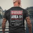 Alien Area 51 警告サイン ラスベガス Nv メンズTシャツ バックプリント 高齢者への贈り物