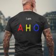 I Am Aho アニメ愛好家への面白い誕生日プレゼント。 メンズTシャツ バックプリント 高齢者への贈り物