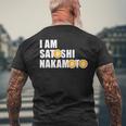 I Amatoshi Nakamoto Bitcoin Creator Meme メンズTシャツ バックプリント 高齢者への贈り物
