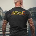 Async Backroom Research Creepypasta リミナル アナログホラー メンズTシャツ バックプリント 高齢者への贈り物