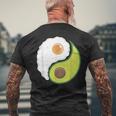 Avocado And Eggs Keto Diet Healthy Eating Yin Yang Yin Yang メンズTシャツ バックプリント 高齢者への贈り物
